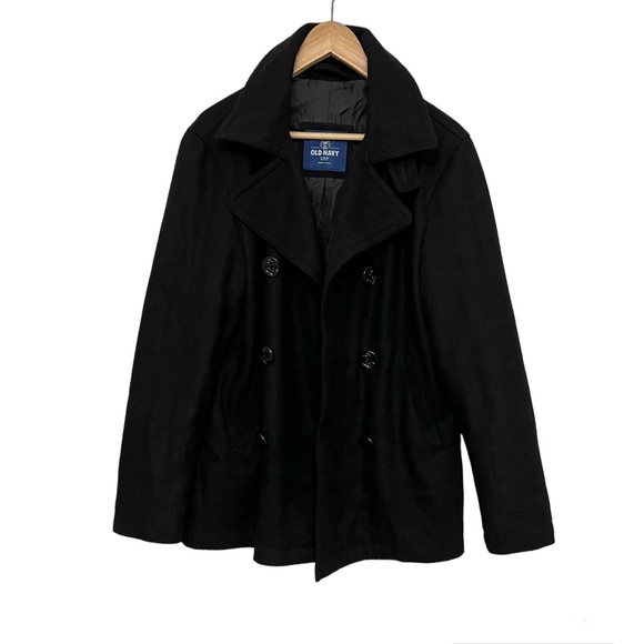 Men's Wool Pea Coat Fully Lined Old Navy Sz Small - Picture 3 of 7
